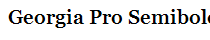 Georgia Pro Semibold